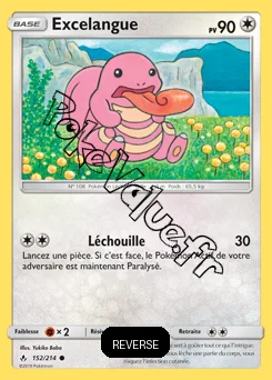 Carte Pokémon Excelangue Reverse n°152 de la série Alliance Infaillible