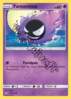 Carte Pokémon Fantominus n°68 de la série Alliance Infaillible