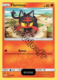 Carte Pokémon Flamiaou Reverse n°26 de la série Alliance Infaillible