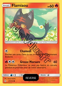 Carte Pokémon Flamiaou Reverse n°27 de la série Alliance Infaillible