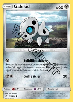 Carte Pokémon Galekid n°123 de la série Alliance Infaillible