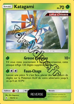 Carte Pokémon Katagami  Reverse n°19 de la série Alliance Infaillible