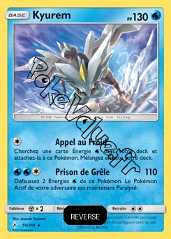 Carte Pokémon Kyurem  Reverse n°50 de la série Alliance Infaillible