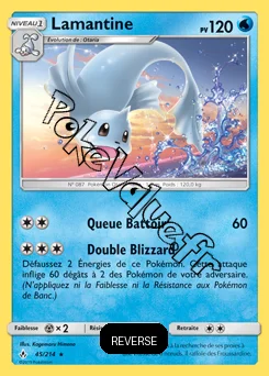 Carte Pokémon Lamantine Reverse n°45 de la série Alliance Infaillible