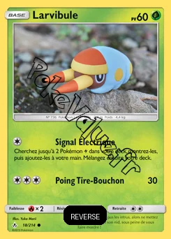 Carte Pokémon Larvibule Reverse n°18 de la série Alliance Infaillible
