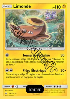 Carte Pokémon Limonde Reverse n°56 de la série Alliance Infaillible