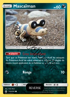 Carte Pokémon Mascaïman Reverse n°113 de la série Alliance Infaillible