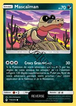 Carte Pokémon Mascaïman Reverse n°114 de la série Alliance Infaillible