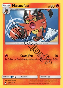 Carte Pokémon Matoufeu n°28 de la série Alliance Infaillible