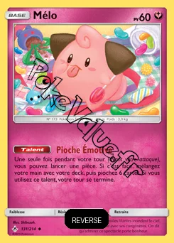 Carte Pokémon Mélo Reverse n°131 de la série Alliance Infaillible
