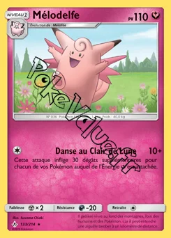 Carte Pokémon Mélodelfe n°133 de la série Alliance Infaillible