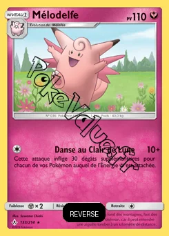 Carte Pokémon Mélodelfe Reverse n°133 de la série Alliance Infaillible