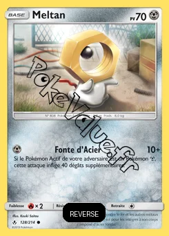 Carte Pokémon Meltan  Reverse n°128 de la série Alliance Infaillible