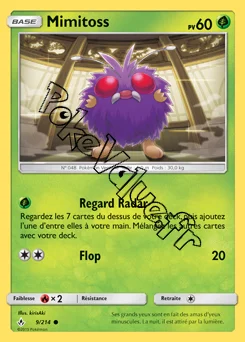 Carte Pokémon Mimitoss n°9 de la série Alliance Infaillible