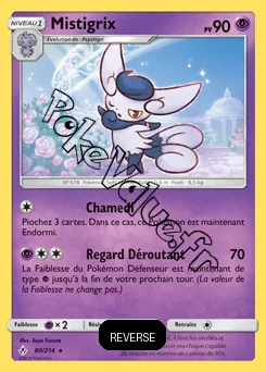 Carte Pokémon Mistigrix Reverse n°80 de la série Alliance Infaillible