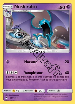 Carte Pokémon Nosferalto n°65 de la série Alliance Infaillible