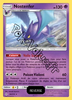 Carte Pokémon Nostenfer  Reverse n°66 de la série Alliance Infaillible