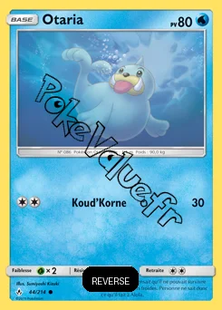 Carte Pokémon Otaria Reverse n°44 de la série Alliance Infaillible