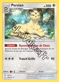 Carte Pokémon Persian  n°148 de la série Alliance Infaillible
