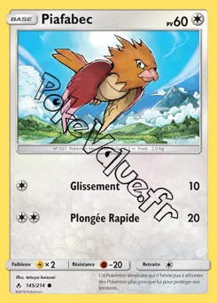 Carte Pokémon Piafabec n°145 de la série Alliance Infaillible