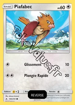 Carte Pokémon Piafabec Reverse n°145 de la série Alliance Infaillible