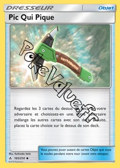 Carte Pokémon Pic Qui Pique n°165 de la série Alliance Infaillible