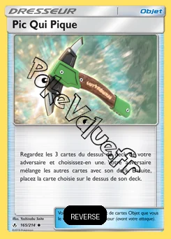 Carte Pokémon Pic Qui Pique Reverse n°165 de la série Alliance Infaillible