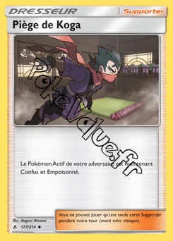 Carte Pokémon Piège de Koga n°177 de la série Alliance Infaillible