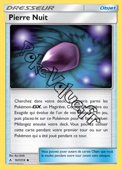 Carte Pokémon Pierre Nuit n°167 de la série Alliance Infaillible