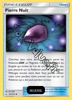 Carte Pokémon Pierre Nuit Reverse n°167 de la série Alliance Infaillible
