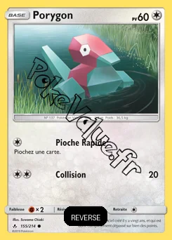 Carte Pokémon Porygon  Reverse n°155 de la série Alliance Infaillible