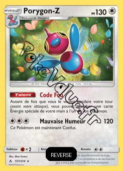 Carte Pokémon Porygon-Z Reverse n°157 de la série Alliance Infaillible