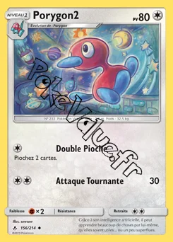 Carte Pokémon Porygon2  n°156 de la série Alliance Infaillible