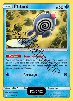 Carte Pokémon Ptitard Reverse n°36 de la série Alliance Infaillible