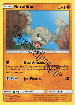 Carte Pokémon Racaillou n°87 de la série Alliance Infaillible