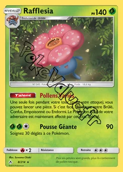 Carte Pokémon Rafflesia n°8 de la série Alliance Infaillible