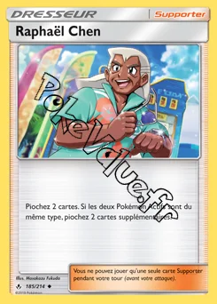Carte Pokémon Raphaël Chen n°185 de la série Alliance Infaillible