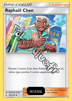 Carte Pokémon Raphaël Chen Reverse n°185 de la série Alliance Infaillible