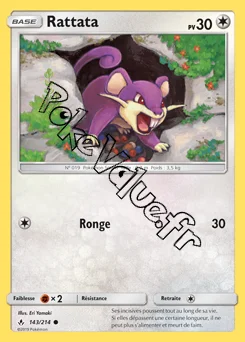 Carte Pokémon Rattata  n°143 de la série Alliance Infaillible
