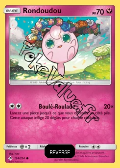 Carte Pokémon Rondoudou Reverse n°134 de la série Alliance Infaillible