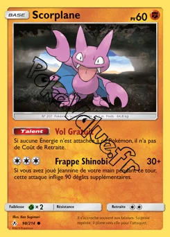Carte Pokémon Scorplane n°98 de la série Alliance Infaillible