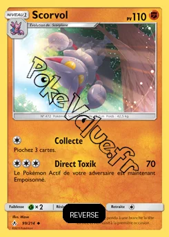 Carte Pokémon Scorvol Reverse n°99 de la série Alliance Infaillible