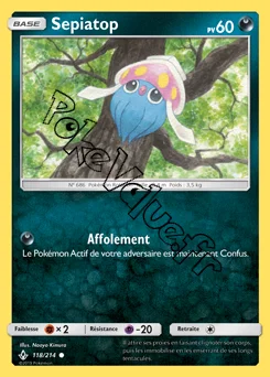 Carte Pokémon Sepiatop n°118 de la série Alliance Infaillible