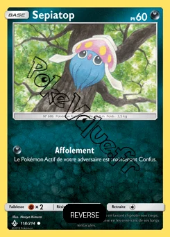 Carte Pokémon Sepiatop Reverse n°118 de la série Alliance Infaillible