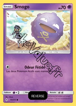 Carte Pokémon Smogo Reverse n°73 de la série Alliance Infaillible