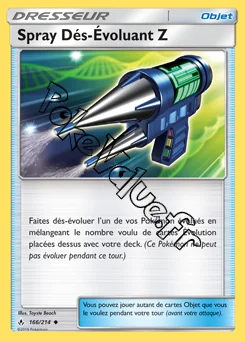 Carte Pokémon Spray Dés Évoluant Z n°166 de la série Alliance Infaillible