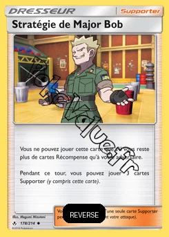 Carte Pokémon Stratégie de Major Bob Reverse n°178 de la série Alliance Infaillible