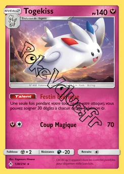 Carte Pokémon Togekiss  n°138 de la série Alliance Infaillible