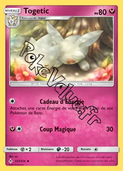 Carte Pokémon Togetic  n°137 de la série Alliance Infaillible