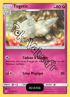Carte Pokémon Togetic  Reverse n°137 de la série Alliance Infaillible